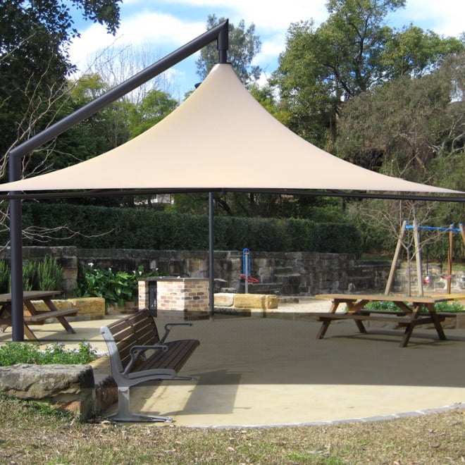 Aintree Tensile Fabric Cantilevered Umbrella