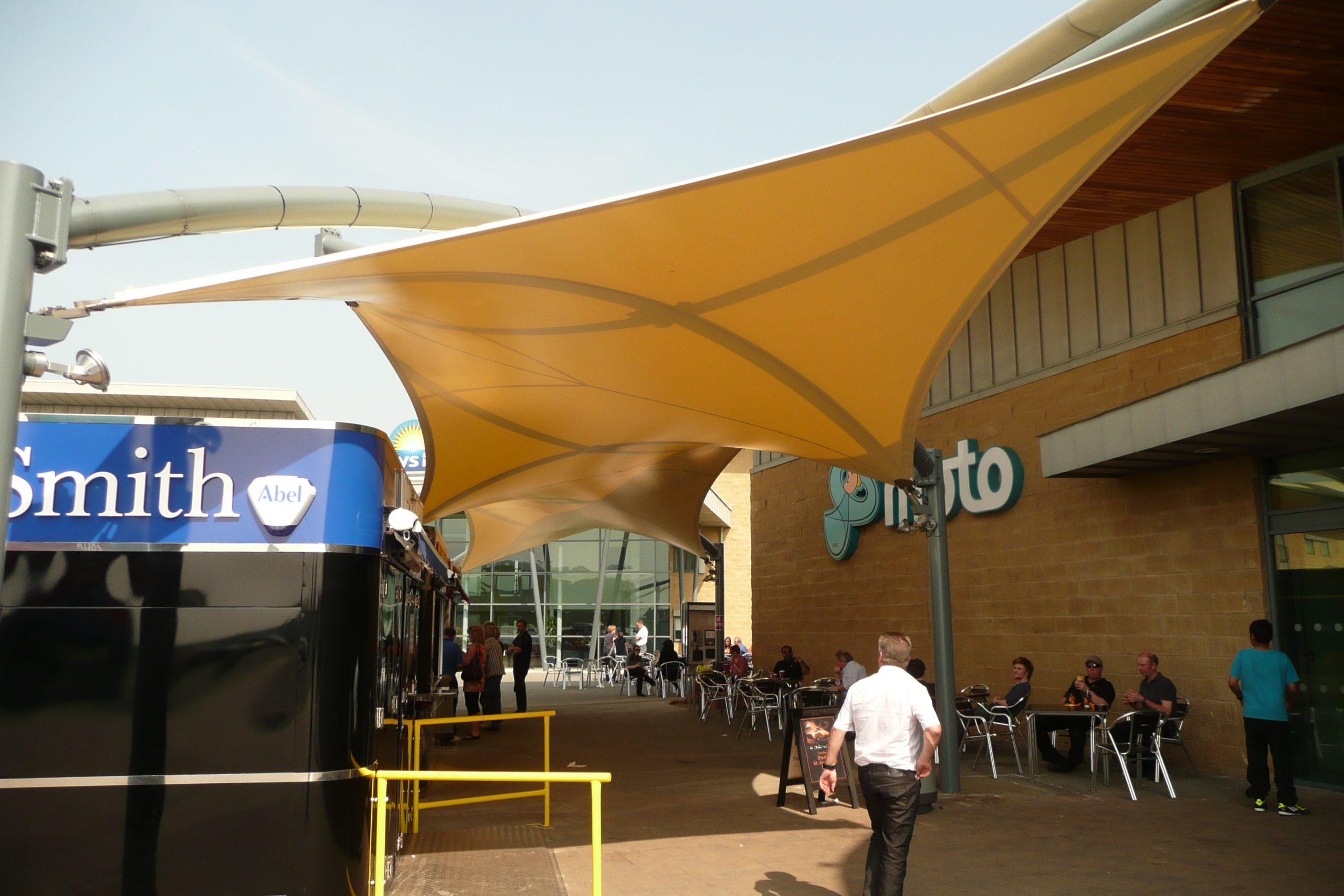 Mayfield Tensile Fabric Hypar Covered Walkway