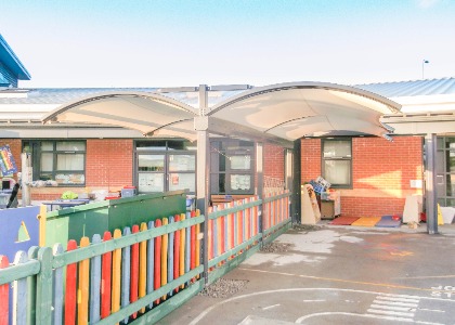 Playground Canopies - Oxford Tensile Fabric Barrel Vault Canopy