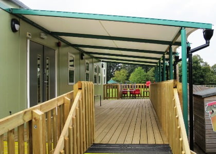 Sandhurst Tensile Fabric Walkway Canopy