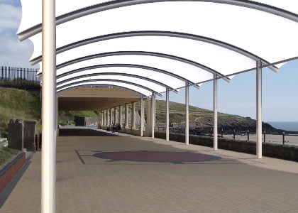 Epsom Tensile Fabric Walkway Canopy